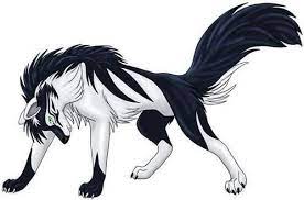 Animewolf1212, anime34 and 2 others like this. A Black And White Wolf Anime Anime Wolf Wolf Pictures Animal Art