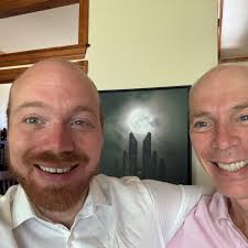 HARRY IS BACK! And visiting with us for a time. We've been visiting friends  and relatives, plus he went to the Book Awards last night. Of course, with  the magic of technology,