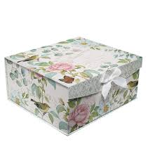Extra Large Decorative Flip Top Storage Box Botanical Birds Joann Decorative Storage Boxes Storage Box Decorative Storage
