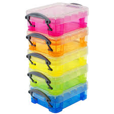 Really Useful Boxes 0 07qt Assorted Colors Storage Box Set Storage Box Storage Lego Organization