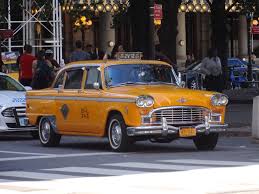 An Old Classic Nyc Taxi Still Running 58th Street 5th Ave Checker Taxi Cab Checker Cab Taxi Cab