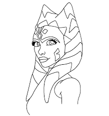 Ahsoka Line Art Star Wars Art Star Wars Colors Line Art Drawings