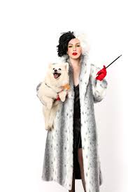 Black And White Fur Coat Cruella Deville Pin On Halloween