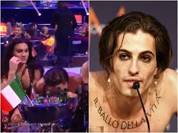 The italian eurovision act maneskin was forced to deny using cocaine as twitter users pointed out that the performer appears to snort a substance from the table in their booth during an interview. Eurovision 2021 Italian Winners Maneskin Deny Doing Drugs During Ceremony
