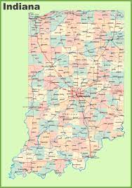 Indiana is the state of united state of america. Road Map Of Indiana With Cities