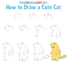 Add color and you're done! How To Draw A Cute Cat How To Draw Easy