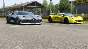 Bugatti Divo Vs Hennessey Venom Gt At Monza Full Course Hennessey Venom Gt Hennessey Bugatti