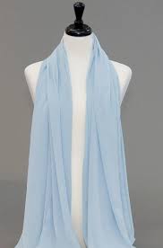 Sometimes nicknamed blue canaries, these brilliantly colored yet common and widespread birds whistle their bouncy songs through the late spring and summer all over eastern north america. Textured Chiffon Baby Blue Hijab Scarf Modestia Collection