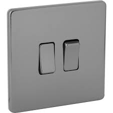 Screwless Black Nickel 10ax Light Switch Xappee