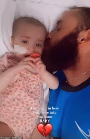 Ashley cain posted a video of himself whispering words of encouragement to his daughter. Ashley Cain Returns Home With Daughter Azaylia After Tumours Leave Her With Just Days To Live Sound Health And Lasting Wealth