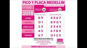 El alcalde daniel quintero anunció en la mañana de este martes 17 de agosto que nuevamente se establece el pico y placa en medellín. Pin En Pico Y Placa Medellin 2018 Primer Semestre