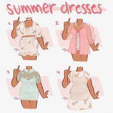First outline the contours of the shadows in the places indicated in our example, then fill the. Lolliplopsarts Posted On Their Instagram Profile Summer Dresses Which One Is Your Favor In 2020 Drawing Anime Clothes Dress Design Sketches Fashion Design Sketches