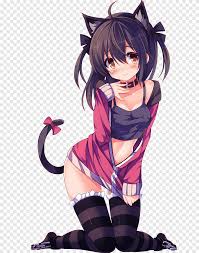 Catgirl Manga Anime Fate/stay night, manga, purple, black Hair png | PNGEgg