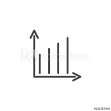 Business Graph Outline Icon Linear Style Sign For Mobile