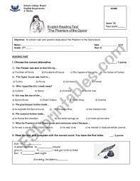 Well for the schools and theater geeks in the w. The Phantom Of The Opera Test Esl Worksheet By Lala