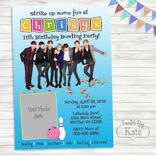Bts K Pop Confetti Party Birthday Photo Invitation Personalized For You Then Sent Rig Birthday Invitations Photo Birthday Invitations Invitation Card Printing