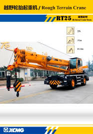 Xcmg 25 Ton Rough Terrain Crane Rt25 Jib Stowed Under Boom