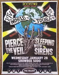 Save on trending posters, framed art, canvas art & more. Pierce The Veil Sleeping With Sirens Gig Poster 2015 Seattle Wash Concert