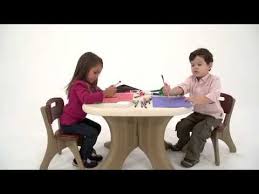 Every table for kids needs to come with a chair for kids; Step2 New Traditions Table Chairs Set Youtube