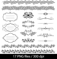 Flourish Swirl Border Frame Clipart Flourish Swirl Frame Swirl Frame Wedding Invitation Commercial A Page Decoration Vintage Graphic Design Borders And Frames