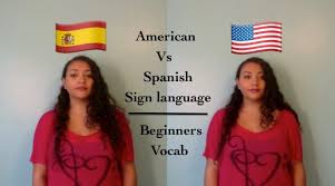 american vs spanish sign language beginners vocab