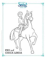 Spirit Riding Free Coloring Pages Picture Whitesbelfast