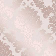 Quartz Damask Wallpaper Rose Gold Fine Decor Fd42204 Damask Wallpaper Rose Gold Wallpaper Gold Damask Wallpaper