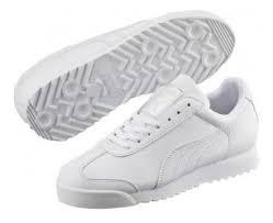 Tenis roma basic para hombre, capellada elaborada en material sintético con costuras y superposiciones en tonos contrastantes, refuerzo en el área de los ojales, panel frontal con cordones. Tenis Puma Roma Basic Blanco Infantil Mercado Libre
