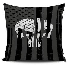 Black And White Flag With Green Stripe Pillow Cover Usa Black And White Flag Punisher Inspired Liberty Tee Shop Pillow Cover Black White Flag Pillows Pillow Covers