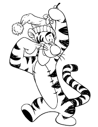 Winnie the pooh coloring pages are printable pictures of a cute teddy bear and a bunch of his best friends from a.a. Tigger Christmas Coloring Pages Coloring Home