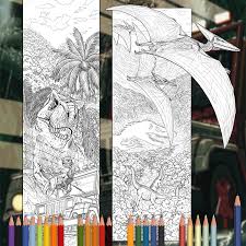 If your child loves interacting. Jurassic Park Coloring Pages T Rex And Pteranodon Dinosaur Etsy
