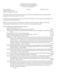 1 THE BOARD OF SUPERVISORS OF THE COUNTY OF STANISLAUS STATE OF CALIFORNIA  Regular Session Tuesday October 14, 1997 Supervisor B