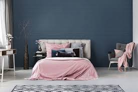 White master bedroom white shiplap headboard, grey walls. 2019 Trends Blue Shiplap Blog