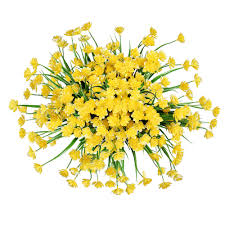 Shop wayfair for all the best yellow faux flowers. Zonlong Artificial Flowers 4 Bundles Yellow Fake Flowers Plant Uv Resistant No Fade Faux Flower Hanging Plant For Garden Wedding Farmhouse Indoor Or Outdoor Etc Decor Buy Online In Aruba At Aruba Desertcart Com