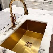 Basin faucets accessories bathroom surfaces bathroom brushed steel Kitchens Of Instagram On Instagram Check Out Strictly Sinks Beautiful Gold Stainless Steel Sink F Kitchen Sink Design Kitchen Inspiration Board Sink