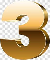 Gold Number 3 Illustration Text Yellow Circle Illustration Number Three 3d Gold Transparent Background Png Clipar Transparent Background Clip Art Gold Number