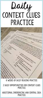 Daily Reading Context Clues Reading Comprehension Passages Context Clues Reading Comprehension Reading Comprehension Passages