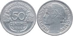 Detailed information about the coin 50 centimes, france, with pictures and collection and swap management : 50 Centimes Morlon Legere 1941 1947