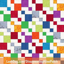 The Free Motion Quilting Project Disappearing Nine Patch Quilt Pattern Disappearing Nine Patch Nine Patch Quilt Patch Quilt