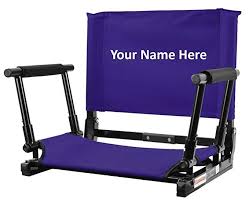 Stadium Chair Personalized Embroidered New Gamechanger Bleacher Seat With Optional Arms Review With Images Bleacher Seating