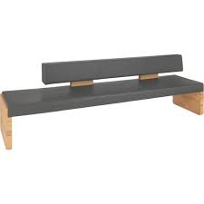 Sitzbank In Holz Leder Anthrazit Eichefarben Sitzbank Esszimmer Sitzbank Bank