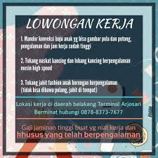 Kerja borongan dibawa pulang tangerang. Lowongan Kerja Mandor Konveksi Atmago