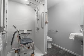 Handicap accessible house plans or universal design is a principle that makes architecture inclusive of people with varying needs, such as architecturally creating or furnishing in a way that creates more space to maneuver mobility aids or lower placement of light switches for people who use a wheelchair. Project Profile Accessible Ada Bathroom Remodel Upper Arlington Oh The Cleary Company