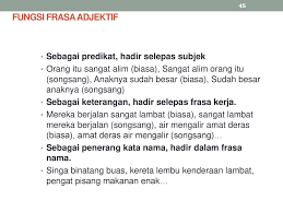 Ia mungkin terdiri daripada satu patah perkataan sahaja ataupun sederetan perkataan. Frasa Nama Dan Frasa Adjektif Ppt Download