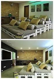 Pallets Home Theater Seating 1001 Pallets Home Cinema Room Home Theater Rooms Home Theater Seating