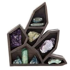 Large Crystal Shaped Display Curio Crystal Shelves Large Crystals Crystal Decor