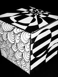 Basic Optical Art Black And White Op Art Cubes Lesson Art Cube Op Art Lessons Op Art