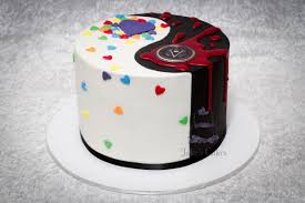 Birthday Cake Designs For Adults Girls Yin Yang Cake My Clever Client Friend Came Up With This Awesome Design For A Birthday Cake For Her T Twin Birthday Cakes Boy Birthday Cake Cool Birthday Cakes