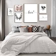 Check out our bedroom wall decor selection for the very best in unique or custom, handmade pieces from our signs shops. Black White Romantic Hand In Hand Canvas Painting Love Quotes Wall Art Noreen S Studios