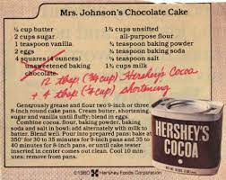 Maybe you would like to learn more about one of these? Mrs Johnson S Chocolate Cake Recipe Clipping Recipecurio Com